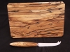 Rectangular Board and Cheese Knife in Spalted Beech