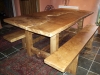 Burr Oak Table and Benches